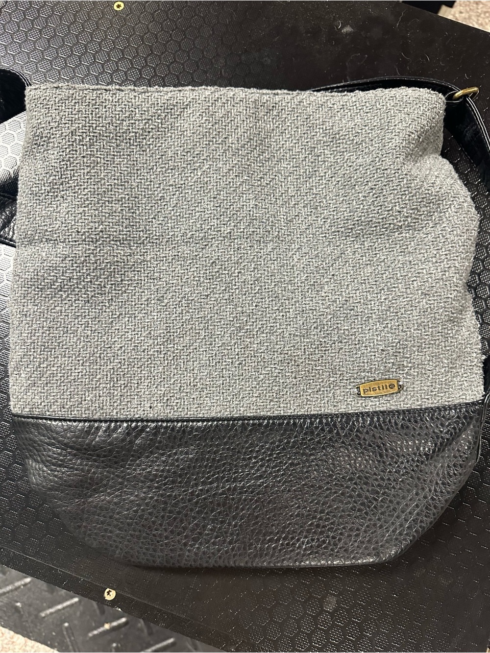 pistil Gray Two-Tone Shoulder Bag with Black Base